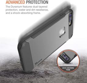 img 2 attached to 📱 Trianium Duranium Series iPhone 8 Plus Case – Heavy Duty Cover with Holster Case, Built-in Screen Protector for Apple iPhone 8 Plus Phone (2017) – Gunmetal | Belt Clip Kickstand, Full Body Protection