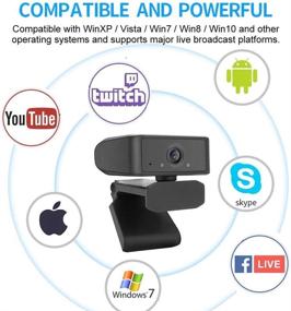 img 1 attached to 📷 High-Quality HD1080P Auto-Focus Webcam: Excellent Video and Audio Recording for Video Calling, Conferencing, and Recording - Tripod Included! Compatible with PC/Mac/Laptop Desktop, Win XP/7/8/10 and Above