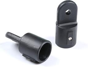 img 3 attached to 🛥️ High-Quality Mxeol Boat Bimini Fittings Top Cover Cap Eye End Nylon Black Pair - 7/8 Inch (Outside for 7/8" Tube)