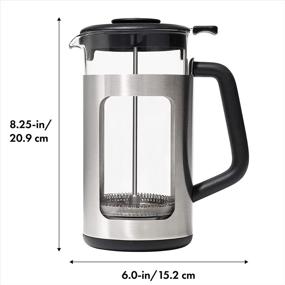 img 3 attached to ☕ Кофеварка OXO BREW French Press на 8 чашек с GroundsLifter - Размер: Один, Материал: Сталь