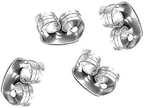 img 1 attached to 💎 Premium UnCommon Artistry Sterling Silver 6mm Earring Backs - Set of 12 High-Quality Jewelry Findings