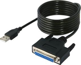 img 2 attached to 🖨️ Sabrent USB 2.0 to DB25 IEEE-1284 Parallel Printer Cable Adapter with THUMBSCREWS Connectors