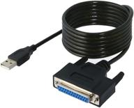 🖨️ sabrent usb 2.0 to db25 ieee-1284 parallel printer cable adapter with thumbscrews connectors logo