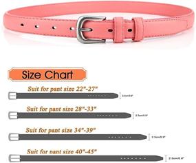 img 3 attached to Women's Slim Leather Waist Belt 👗 - Fashionable Ladies Accessory for a Stylish Look