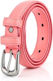 img 4 attached to Women's Slim Leather Waist Belt 👗 - Fashionable Ladies Accessory for a Stylish Look