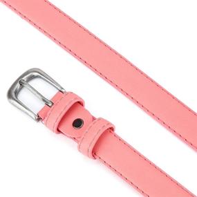 img 1 attached to Women's Slim Leather Waist Belt 👗 - Fashionable Ladies Accessory for a Stylish Look