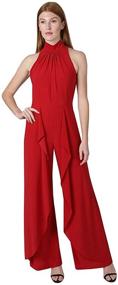 img 4 attached to Marina Womens Blouson Chiffon Jumpsuit Women's Clothing in Jumpsuits, Rompers & Overalls