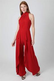 img 3 attached to Marina Womens Blouson Chiffon Jumpsuit Women's Clothing in Jumpsuits, Rompers & Overalls