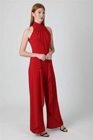 img 2 attached to Marina Womens Blouson Chiffon Jumpsuit Women's Clothing in Jumpsuits, Rompers & Overalls