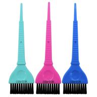 🖌️ colortrak wide 3 piece hair color brush set, professional hair dye applicator, tint, and bleach brush, firm bristles for precise and smooth application, reusable and washable, assorted colors, 3 brushes per pack logo