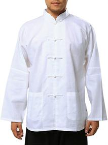 img 2 attached to 👘 Bitablue White Cotton Chinese X Large: Stylish and Comfortable Traditional Chinese Outfit