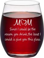 mothers stemless birthday christmas daughter logo