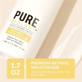 img 3 attached to 💎 Premium Retinol Face Cream by Pure Biology - Collagen-Infused, 15D Retinol, Hyaluronic Moisturizer for Day and Night. Rapid Repair Anti-Aging Wrinkle Cream for Women and Men. Made in USA.