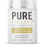 💎 premium retinol face cream by pure biology - collagen-infused, 15d retinol, hyaluronic moisturizer for day and night. rapid repair anti-aging wrinkle cream for women and men. made in usa. logo