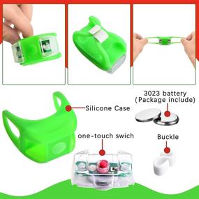 img 2 attached to 🚣 LED Boat Navigation Lights - 4 Pieces for Boat, Kayak, Pontoon, Hovercraft, Yacht, Motorboat, Bike; Night Running, Fishing, Hunting - Red, Green, White + 5 Button Batteries