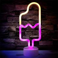 🍭 banshou popsicle neon signs: vibrant led light sign with base for kids and home decor логотип