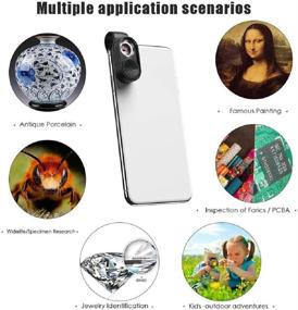 img 3 attached to 🔬 Apexel 100X Phone Microscope: Mini Pocket Microscope for iPhone with HD Optical Lens, Magnifying LED Light, and Universal Clip Design - the Ideal Choice for Kids and Adults to Explore Macro World