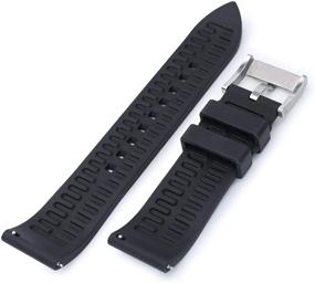 img 2 attached to Premium MiLTAT Rubber Watch Bands for Straight Men's Watches │ The Perfect Accessory for a Stylish Look