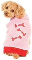 🐾 fashion pet pink bonz dog sweater medium: cozy and stylish apparel for your furry friend логотип