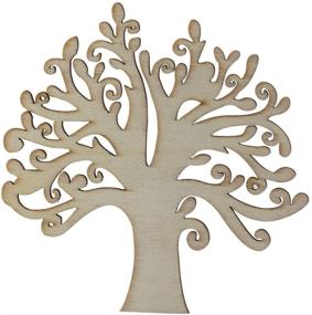 img 3 attached to 🌳 VORCOOL 10pcs Blank Wooden Tree Embellishments for Crafts DIY Projects (Natural Wood Color)