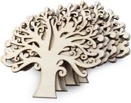 🌳 vorcool 10pcs blank wooden tree embellishments for crafts diy projects (natural wood color) logo