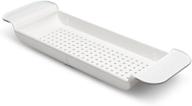 🛁 madesmart expandable bath shelf - white: non-slip, fits most tubs, bpa-free logo