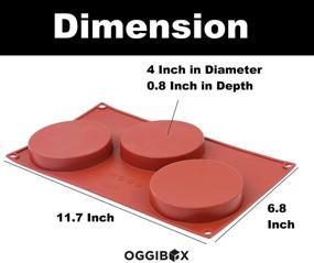 img 3 attached to 🥧 Набор из 2 форм для выпечки Oggibox с 3 ячейками из силикона для торта, пирога, крема, тарта, смолы для подстаканников, мыла и многого другого