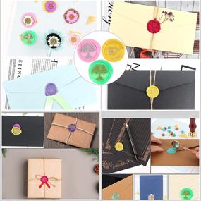 img 2 attached to 💌 WEST BAY Sealing Wax Kit: 823Pcs Wax Seal Stamp Kit with 24 Colors Wax Seal Beads, Dried Flowers, Ribbon, Envelope, and More! Perfect for Wax Seal Crafts and Decoration – Includes Wax Warmer and Gift Box