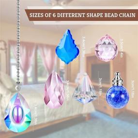 img 3 attached to 💎 Multi-Colored Crystal Ceiling Fan Pull Chain Set with Connector - Enhance Your Ceiling Light and Fan Decoration Effortlessly