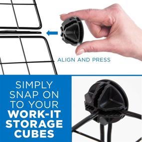 img 2 attached to Work-It! 24 Piece Storage Cube Connector: Universal Fit for Modular Storage Cube Organizers, Black - Efficient Organization Solution