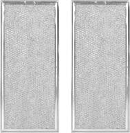 🔍 microwave grease filter set - compatible with whirlpool and ge microwaves (2 pack) - size: approx. 13"x6 logo