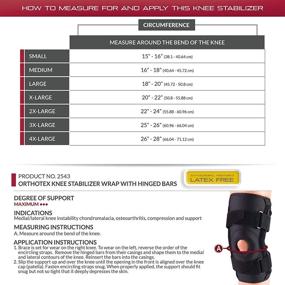 img 3 attached to 🦵 OTC Large Orthotex Knee Stabilizer with Hinged Bars