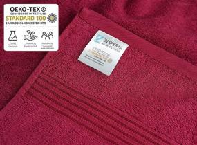 img 3 attached to 🛀 Zuperia Bath Towels - Set of 4, Ultra Soft, 27x54 inches, 600 GSM, 100% Combed Cotton, Highly Absorbent Towel Set Ideal for Bathroom, Pool, Home, Gym, Spa, Hotel (Burgundy)