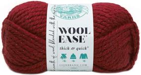 img 2 attached to 🦁 Lion 640-306 Wool-Ease Thick & Quick Yarn: Vibrant Poinsettia Shade with 97 Meters of Quality