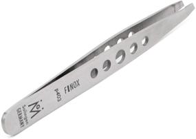 img 1 attached to 🔪 GERMANIKURE Professional Perforated Slanted Tweezers - Premium FINOX Stainless Steel in Leather Case - Expertly Crafted in Solingen, Germany - 4403