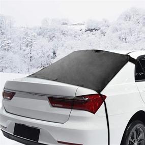 img 4 attached to Ahier Car Rear Windshield Snow Cover, Frost Windshield Cover for Winter and Summer, Vehicle Rear Window Cover (Black)