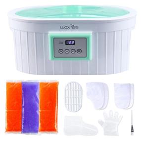 img 4 attached to 💆 Waxkiss Large Capacity Paraffin Wax Machine - 5000ML, with 3 Packs of 3.0 lbs Wax for Hand and Feet Paraffin Bath. Includes Wax Warmer Thermal Kit for Arthritis Relief. Ideal for Women and Men.