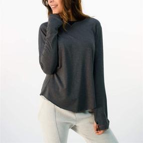 img 1 attached to SUN50 Womens Mock Neck T Shirt Heather Sports & Fitness in Water Sports