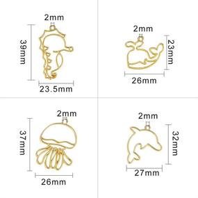 img 3 attached to OLYCRAFT 20pcs Ocean Animal Open Bezel Charms: Color-Lasting Hollow Resin Frames for Stunning Resin Jewelry Making - Gold