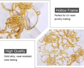 img 2 attached to OLYCRAFT 20pcs Ocean Animal Open Bezel Charms: Color-Lasting Hollow Resin Frames for Stunning Resin Jewelry Making - Gold