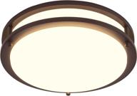 neous 12 inch ceiling light fixture: stylish 1200lm dimmable flush mount ceiling lamp in oil rubbed bronze for bedrooms, kitchens, laundry rooms, and garages логотип