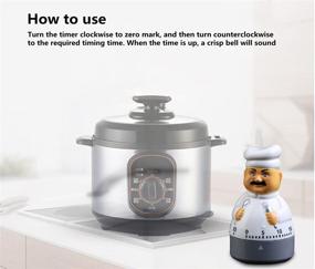 img 1 attached to ⏲️ Kitchen Chef's Essential: 60 Minutes Mechanical Cooking Timer Clock with Loud Alarm