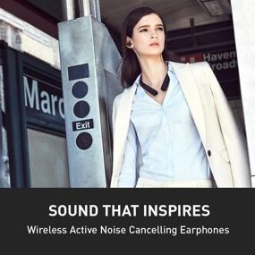 img 2 attached to 🎧 Phiaton BT 100 NC Black - Wireless Bluetooth Neckband Earphones with Active Noise Cancellation and Built-in Mic