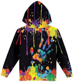 img 3 attached to 👕 Colorful Unisex Hoodies: Hgvoetty Sweatshirts for Boys' Clothing