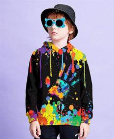 img 2 attached to 👕 Colorful Unisex Hoodies: Hgvoetty Sweatshirts for Boys' Clothing