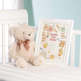 img 1 attached to 🎁 Bucilla Hallmark Playful Pals Baby Birth Record: Stamped Cross Stitch Delight