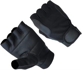 img 1 attached to 🧤 Premium Genuine Fingerless Leather Men's Accessories for Apparel