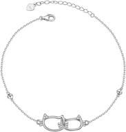 🌸 exquisite sterling silver anklets: evil eye, cats, cross, butterfly, flowers, infinity, musical notes – adjustable foot chain for women & girls logo