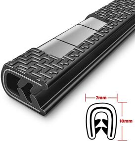 img 3 attached to 🚗 CloudBuyer Car Door Edge Guards - 33Ft Universal Fit Rubber U Shape Trim for Car Door Edge Protection - Black (No Glue Required)