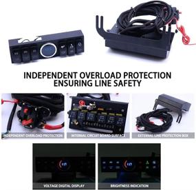 img 2 attached to 🚦 Flarestar 6-Gang Switch Control Panel Pod - Overhead Electronic Relay System Circuit Control Toggle Box - Waterproof Light for Jeep Wrangler JK JKU 2007-2018 - LED Lights Bar and Rock Lights